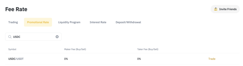 El exchange eliminará las comisiones para el par de trading EUR/USDC. 